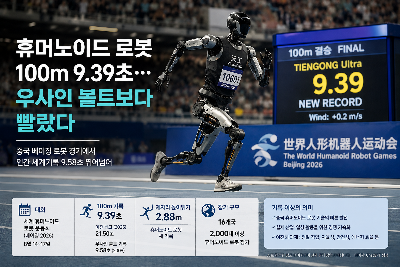 휴머노이드 로봇 100m 9.39초…우사인 볼트보다 빨랐다, 중국 로봇 기술 어디까지 왔나