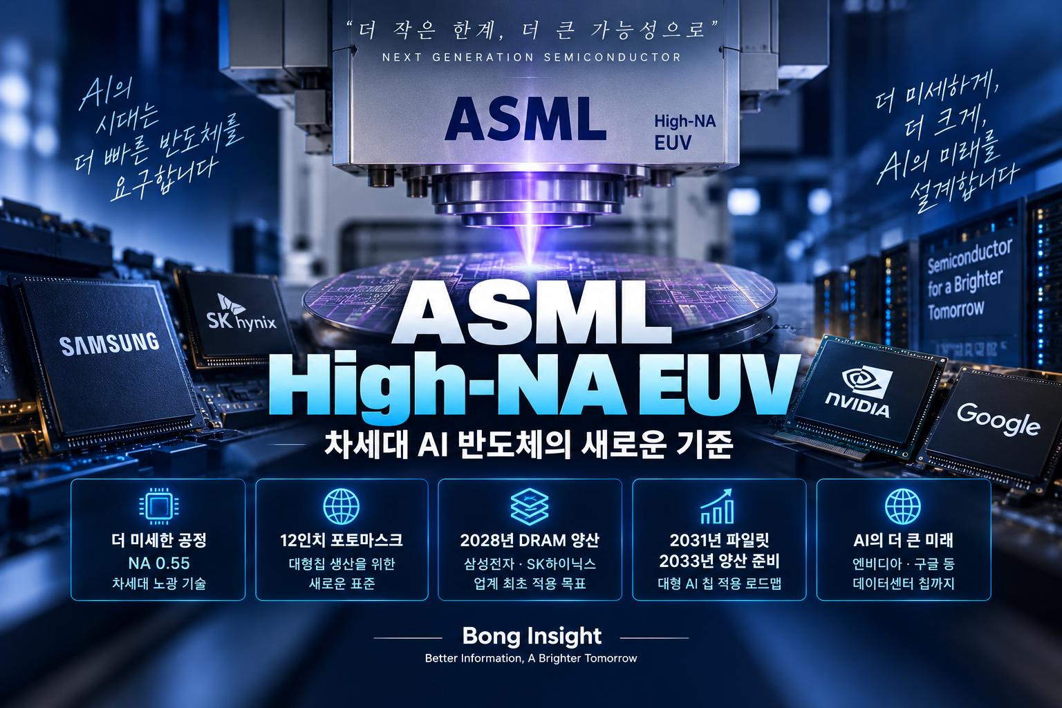 ASML High-NA EUV, 엔비디아·구글 대형칩도 찍게 되나? 삼성전자·SK하이닉스 2028 DRAM 승부